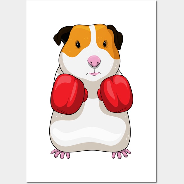 Guinea pig Boxer Boxing gloves Wall Art by Markus Schnabel